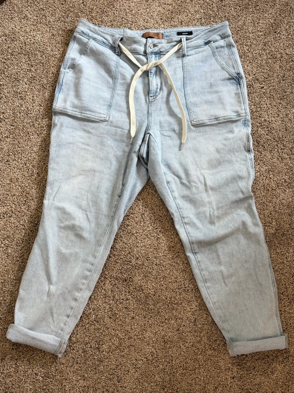 Judy Blue Light Wash Denim Jogger Pants